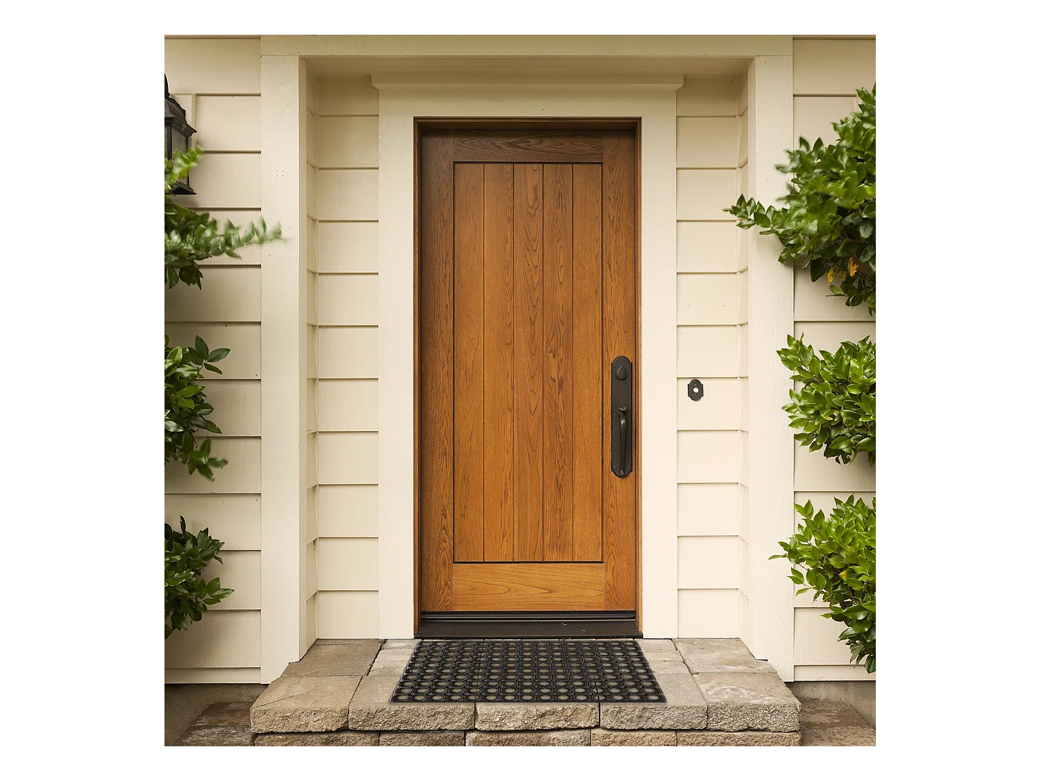 Paillasson Caillebotis Caoutchouc 40x60cm Noir