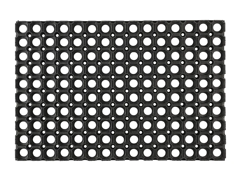 Paillasson Caillebotis Caoutchouc 40x60cm Noir