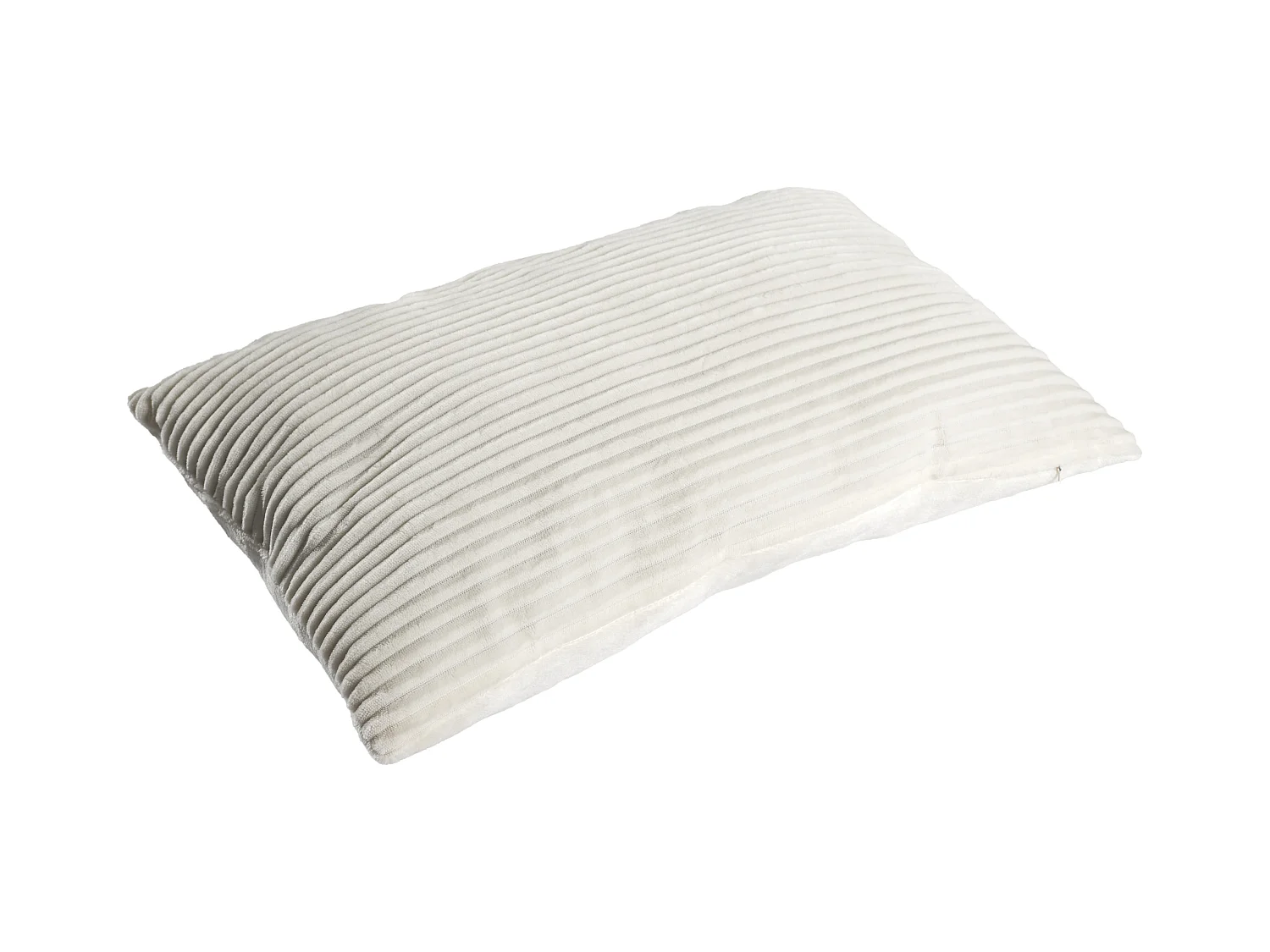 Coussin Flanelle Cotelet 30x50cm Gris, Rouge, Blanc