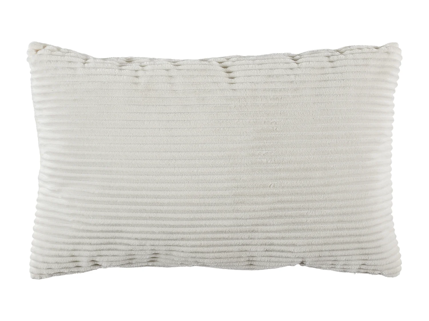 Coussin Flanelle Cotelet 30x50cm Gris, Rouge, Blanc