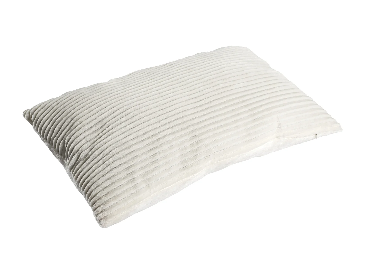 Coussin Flanelle Cotelet 30x50cm Gris, Rouge, Blanc