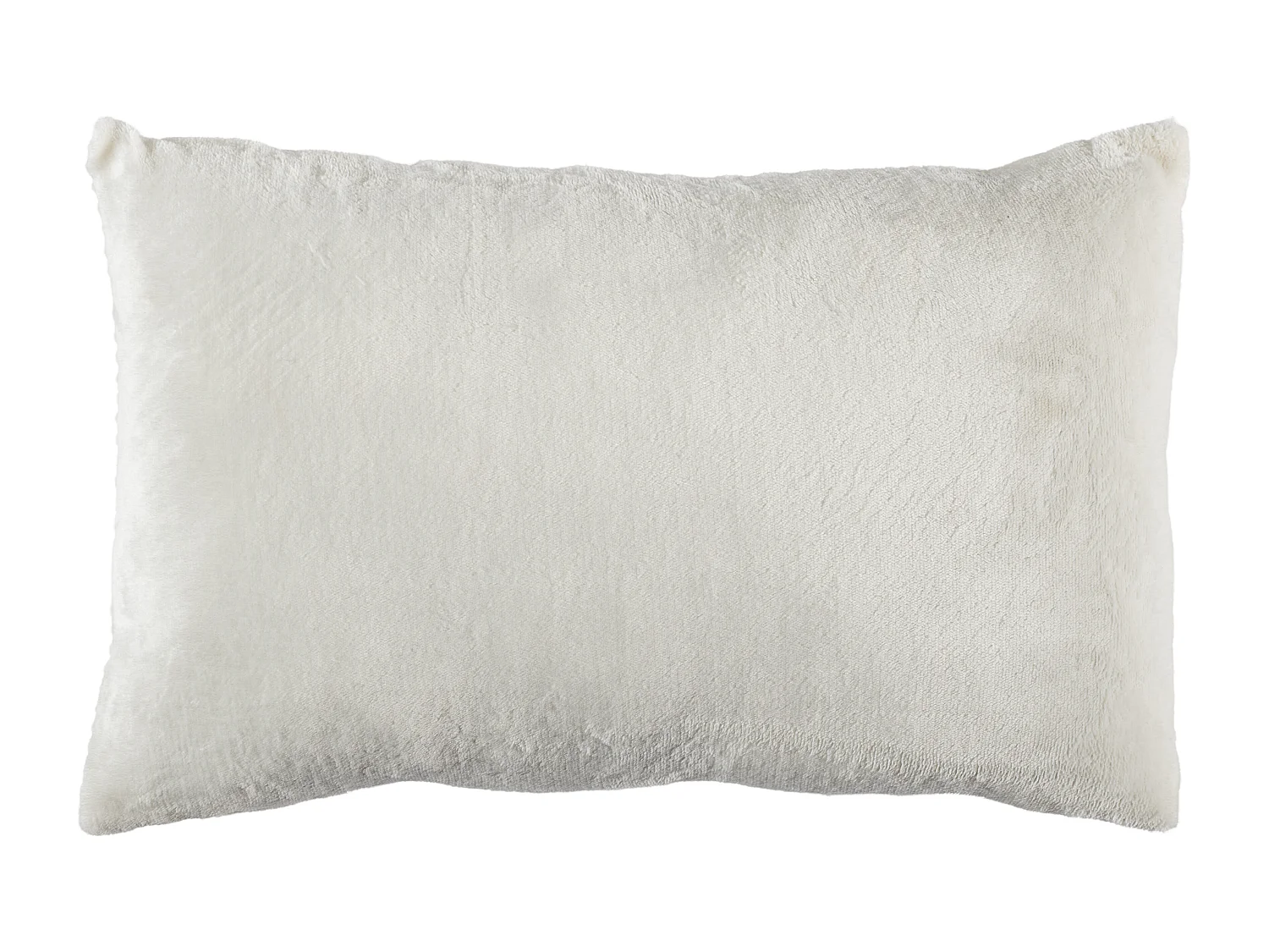 Coussin Flanelle Cotelet 30x50cm Gris, Rouge, Blanc