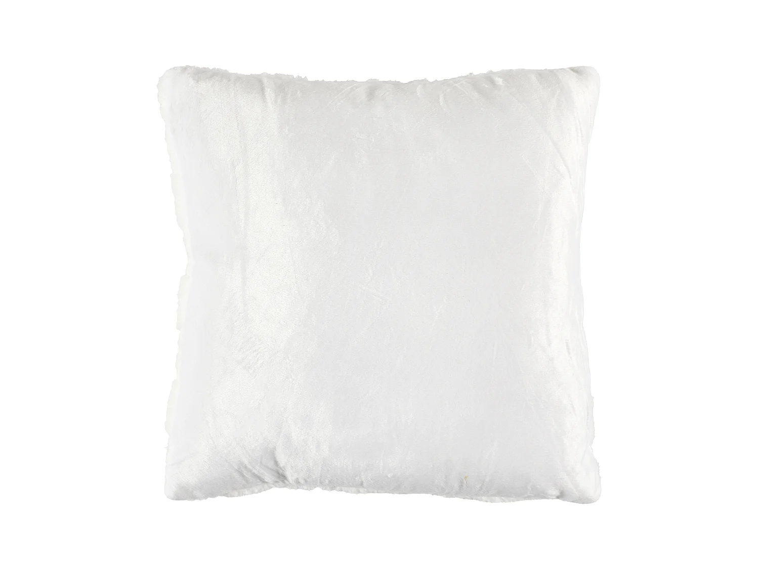 Coussin Flanelle Damier Blanc Et Beige 40x40cm Blanc