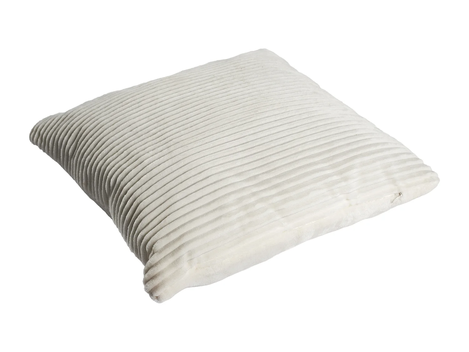 Coussin Grosse Cotes Flanelle 40x40cm Blanc, Gris, Rouge