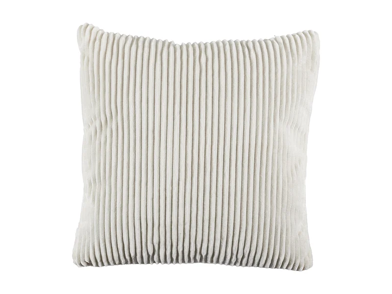 Coussin Grosse Cotes Flanelle 40x40cm Blanc, Gris, Rouge