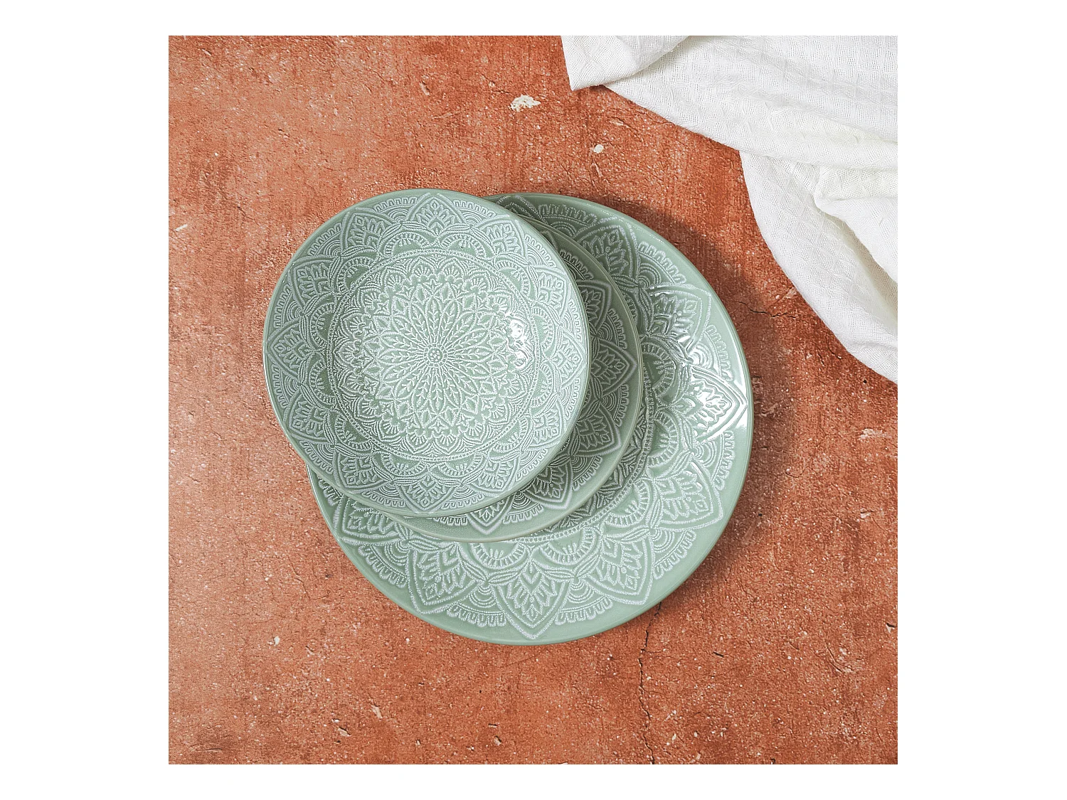 Assiette Sahara Vert D27cm Vert