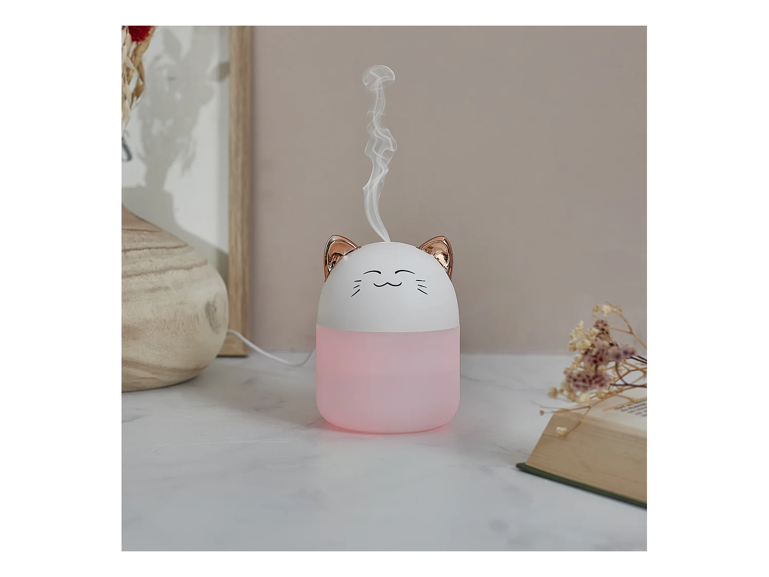 Diffuseur Chat Led Blanc