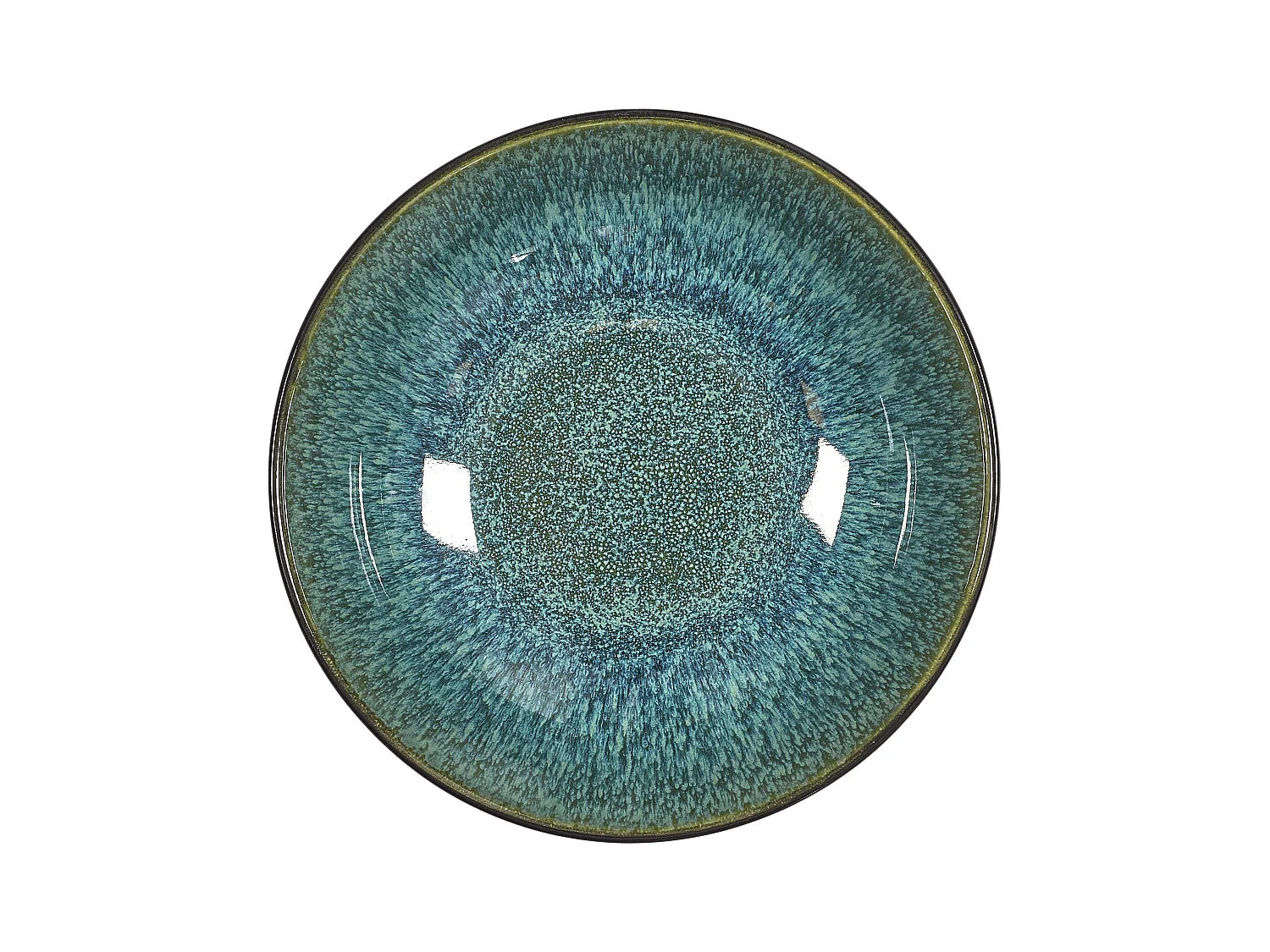 Assiette Soupe Elia D18.5cm Vert, Noir