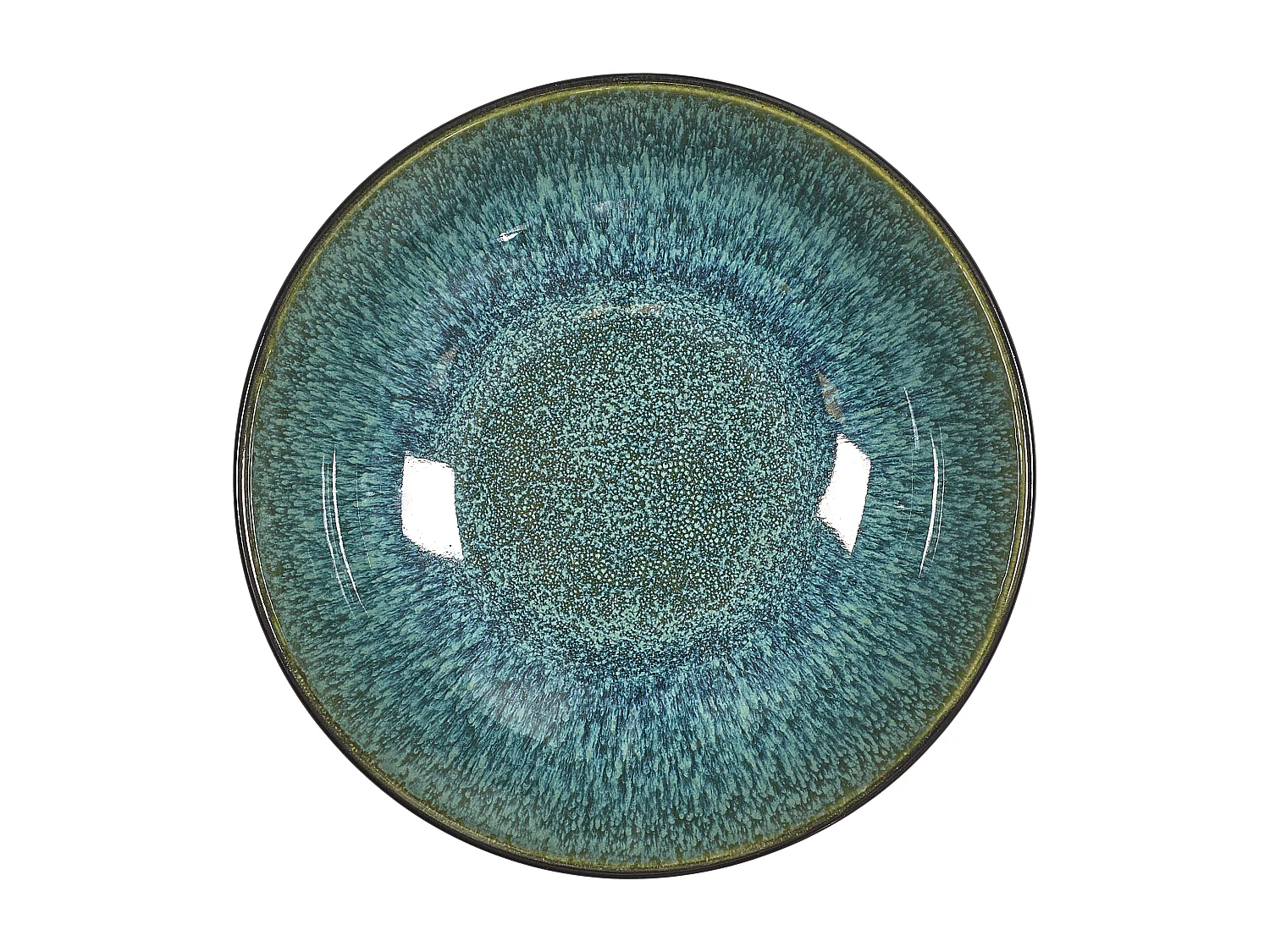 Assiette Soupe Elia D18.5cm Vert, Noir