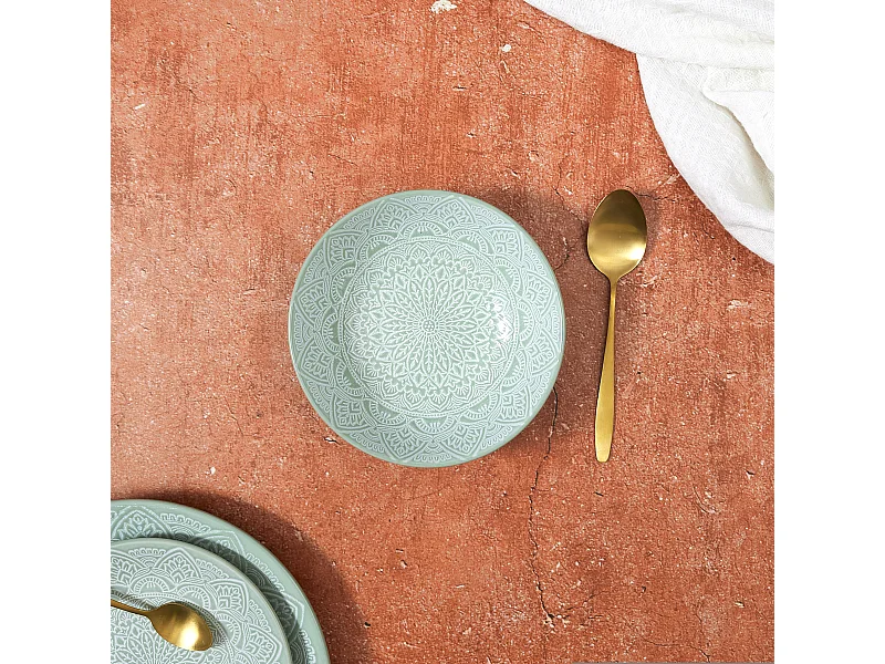 Assiette Creuse Sahara Vert 18.5cm Vert