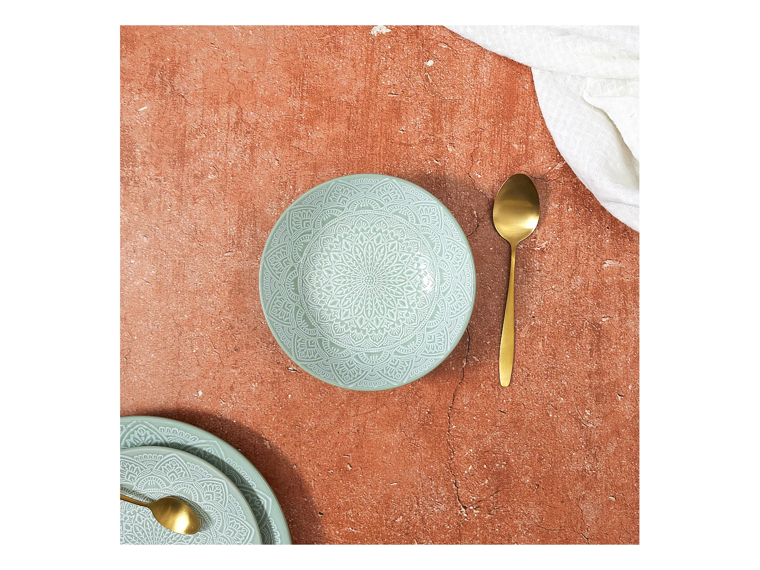 Assiette Creuse Sahara Vert 18.5cm Vert