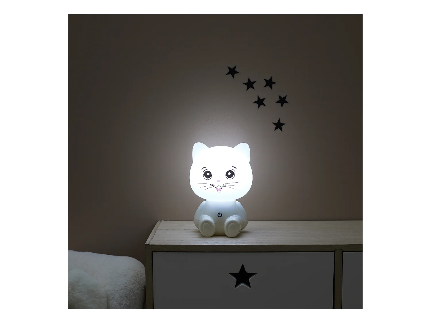Lampe Veilleuse Chat Usb Blanc