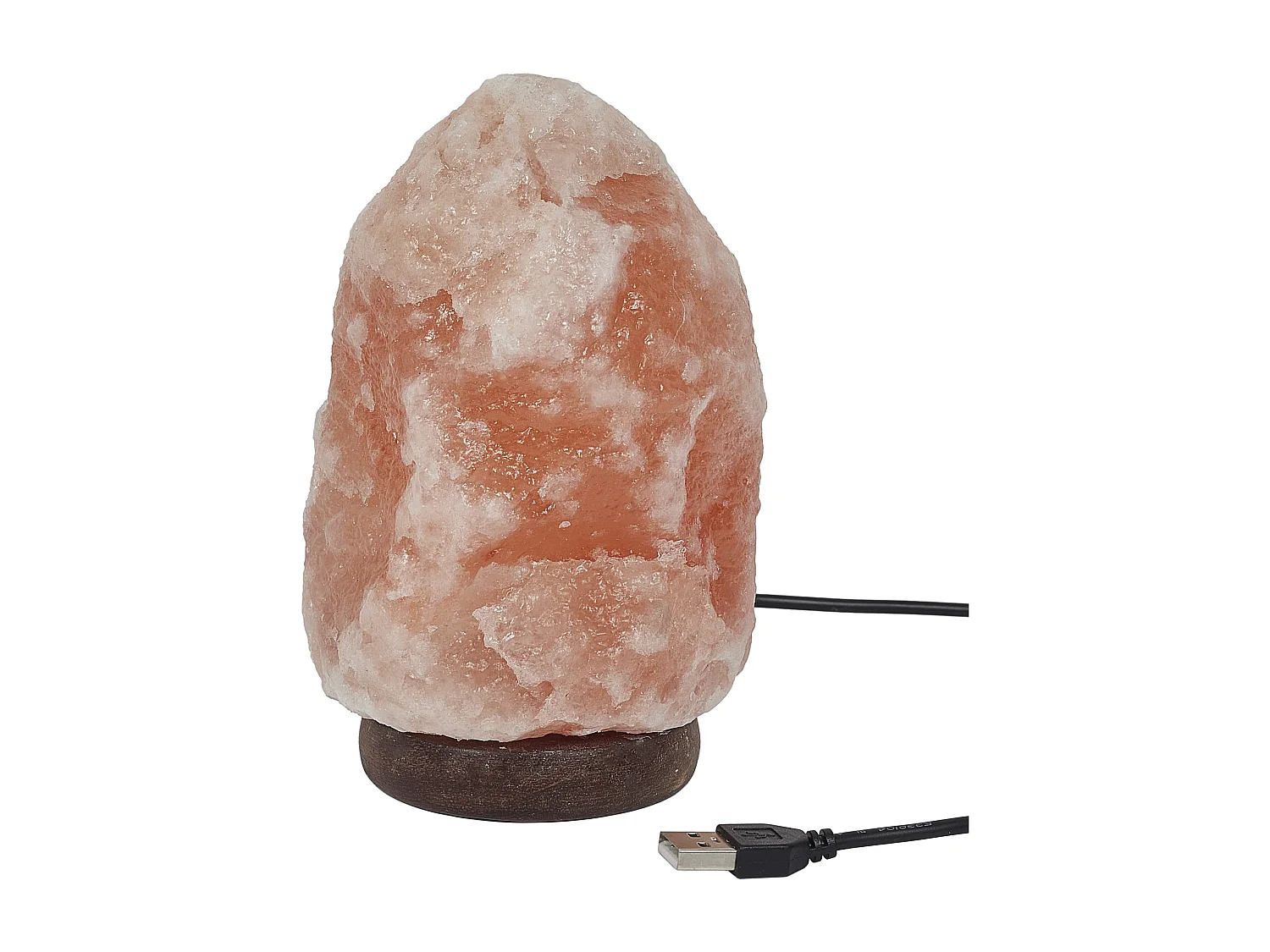 Lampe De Sel Socle Bois Rose