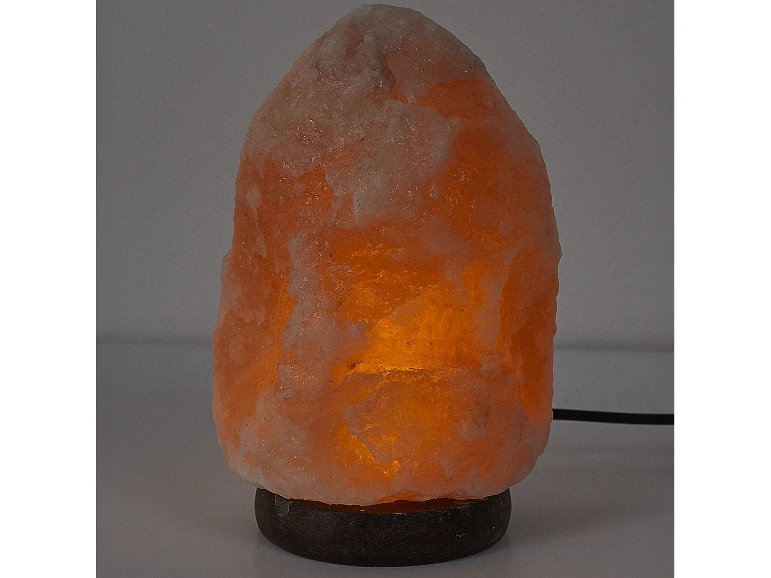 Lampe De Sel Socle Bois Rose