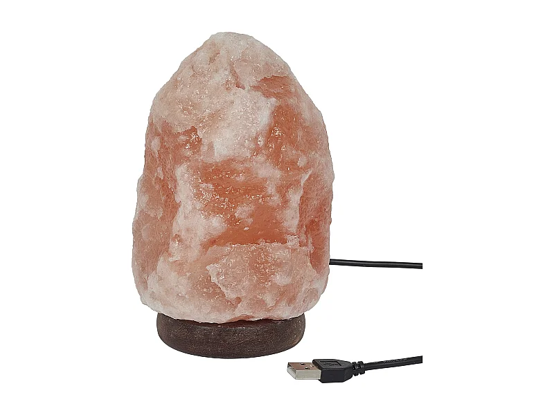 Lampe de Sel à Poser "Pierre" 17cm Rose