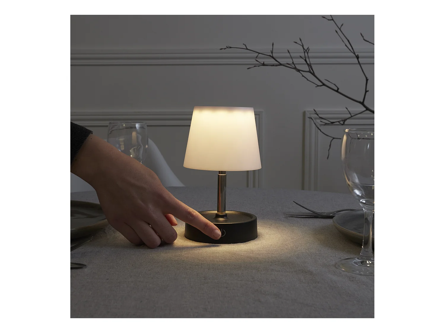 Lampe Telescopique Tactile Rechargeable Blanc