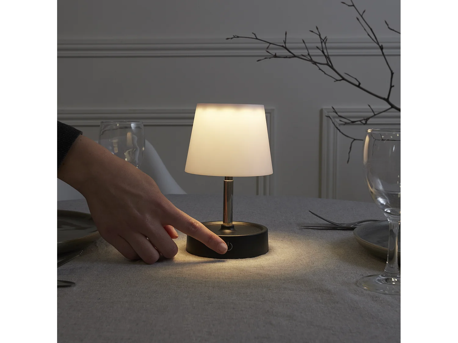 Lampe Telescopique Tactile Rechargeable Blanc