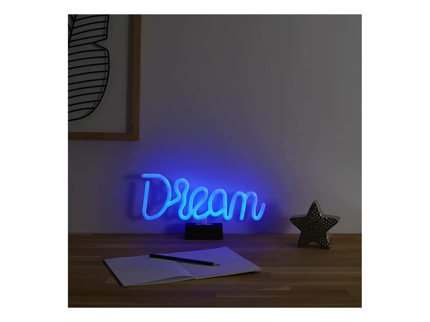 Lampe Led Effet Neon Dream A Piles Bleu