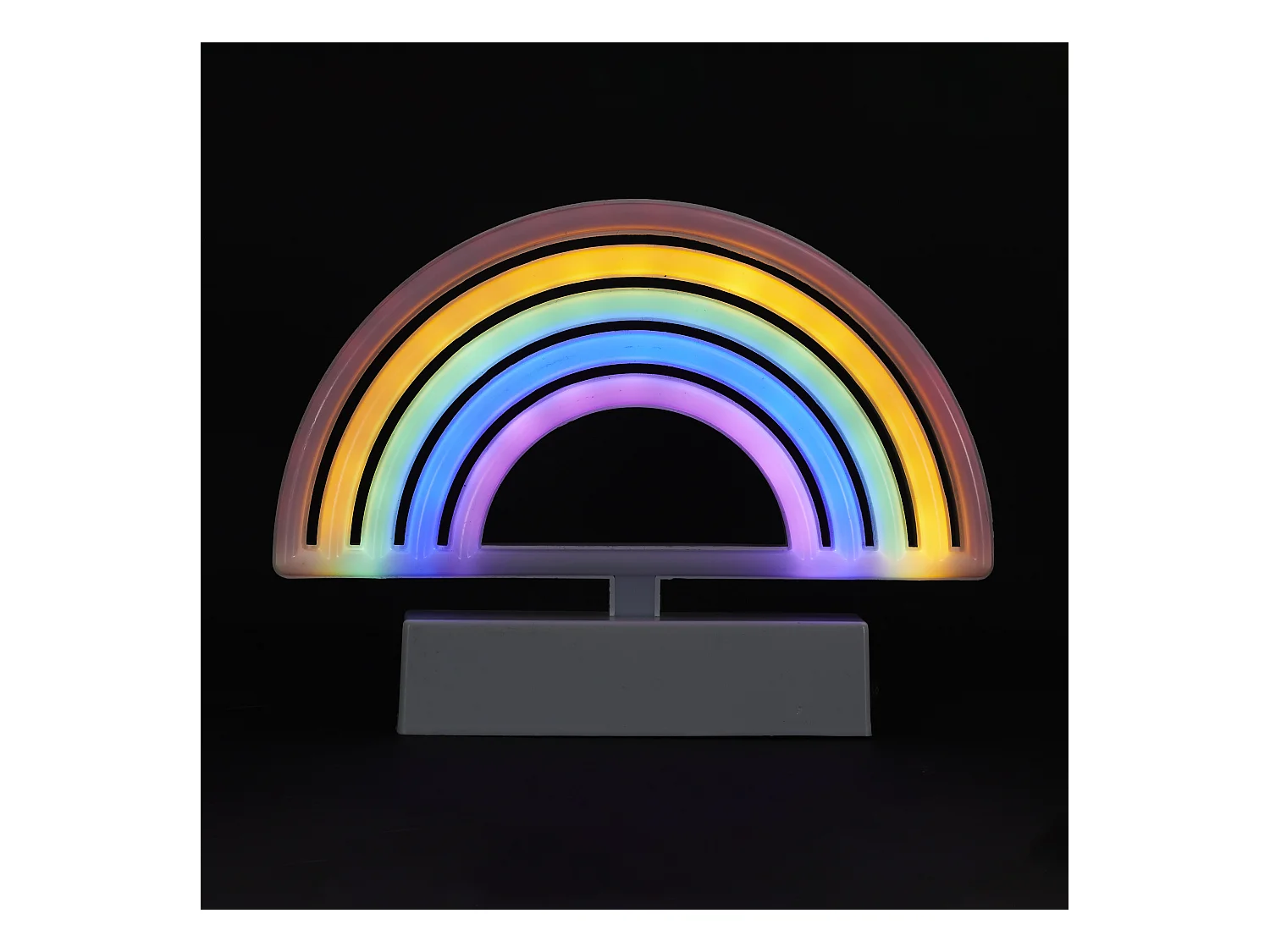 Lampe Led Effet Neon Arc En Ciel A Piles Multicolore