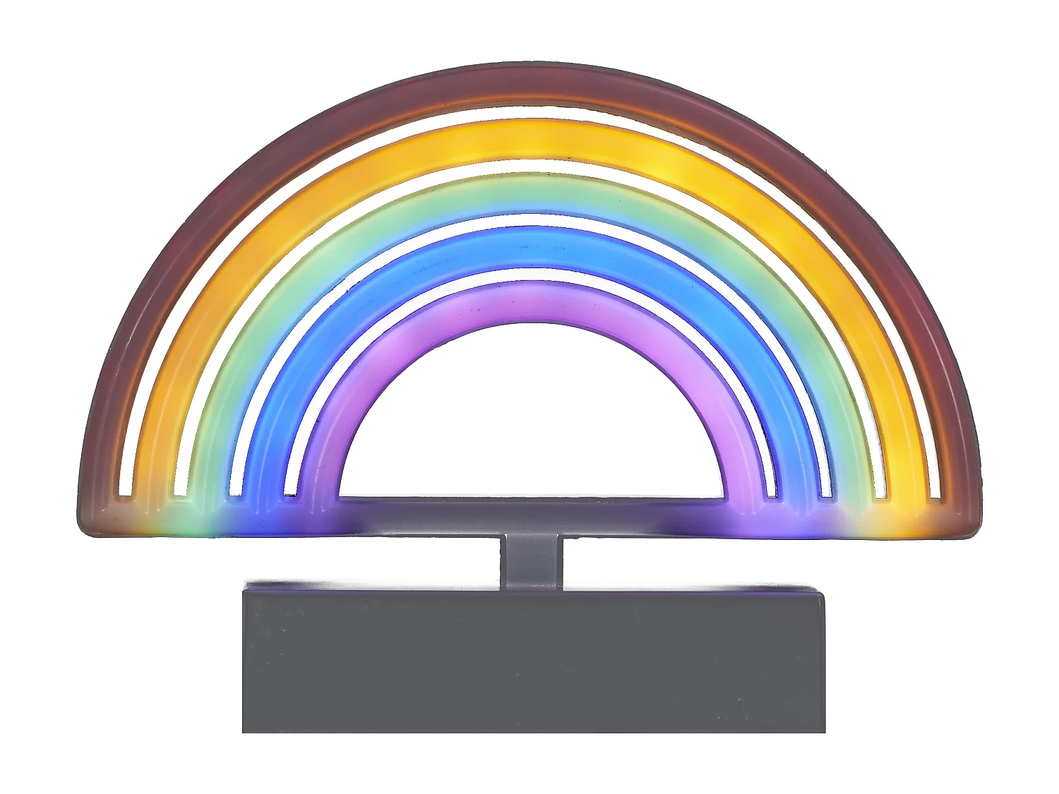 Lampe Led Effet Neon Arc En Ciel A Piles Multicolore