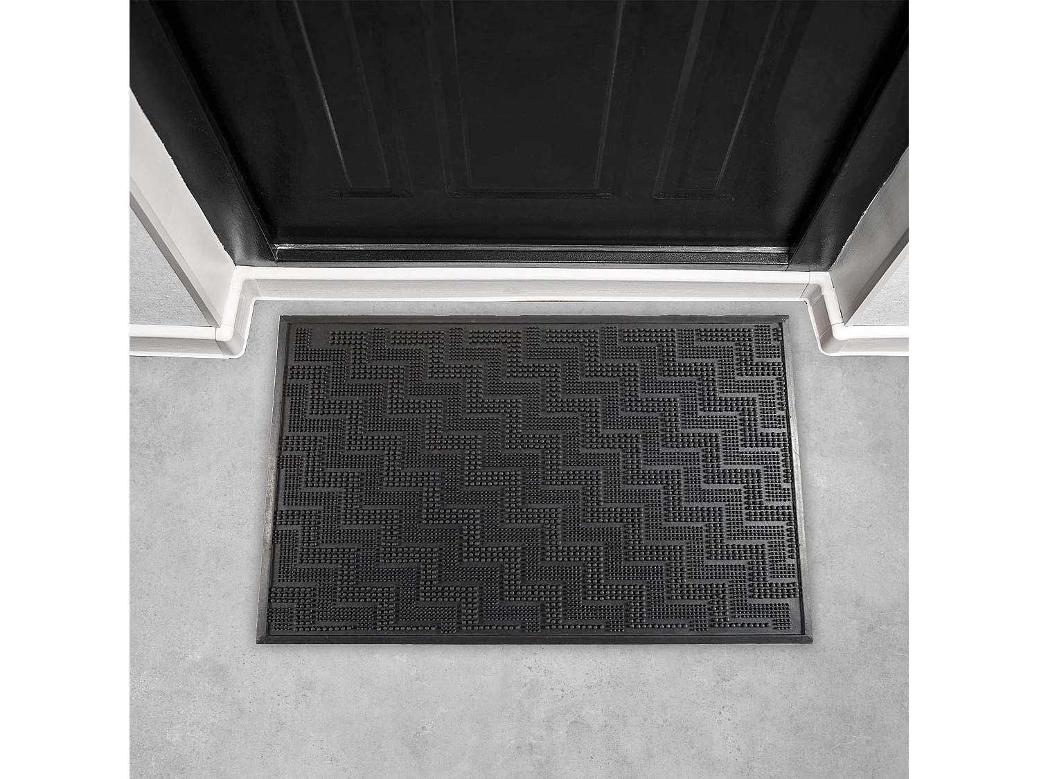 Tapis Caoutchouc A Relief 40x60cm Noir