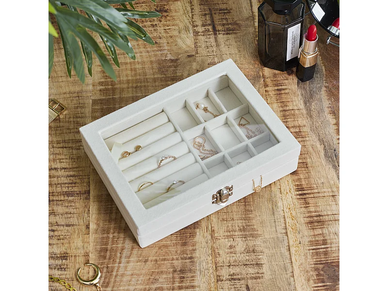 Boite A Bijoux Feutrine2 Blanc