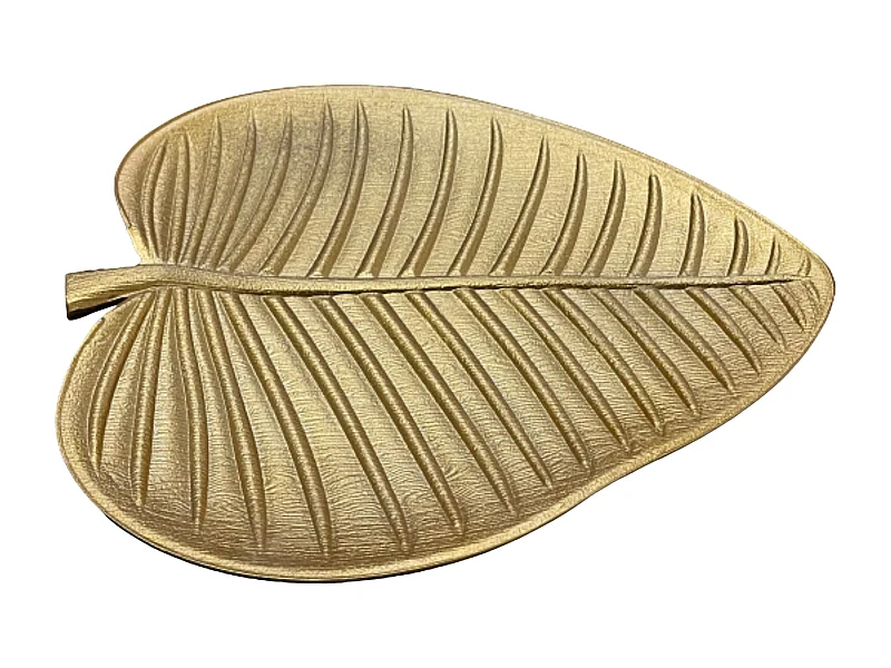 Vide Poche Feuille Dore Or