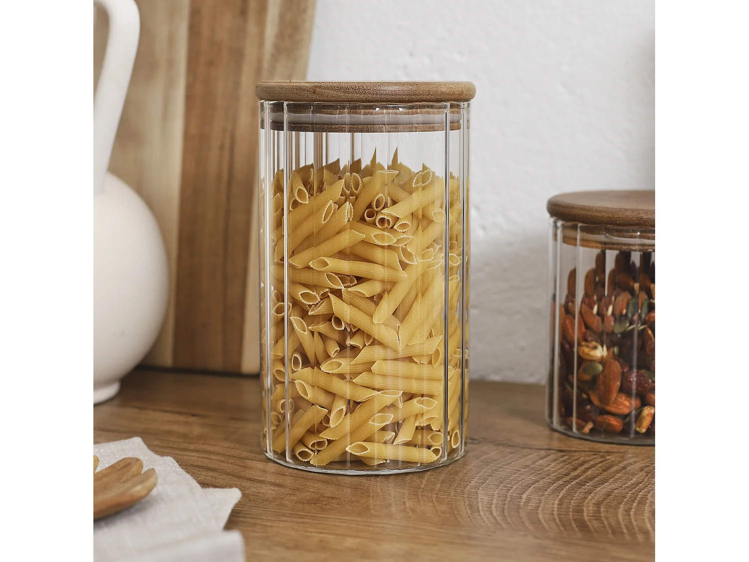 Bocal Conservation Couverle Acacia 70cl Transparent