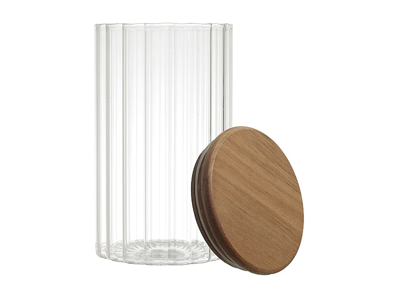 Bocal Conservation Couverle Acacia 70cl Transparent