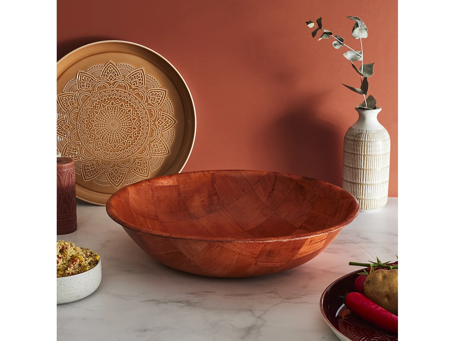 Saladier Couscous 45cm2 Marron