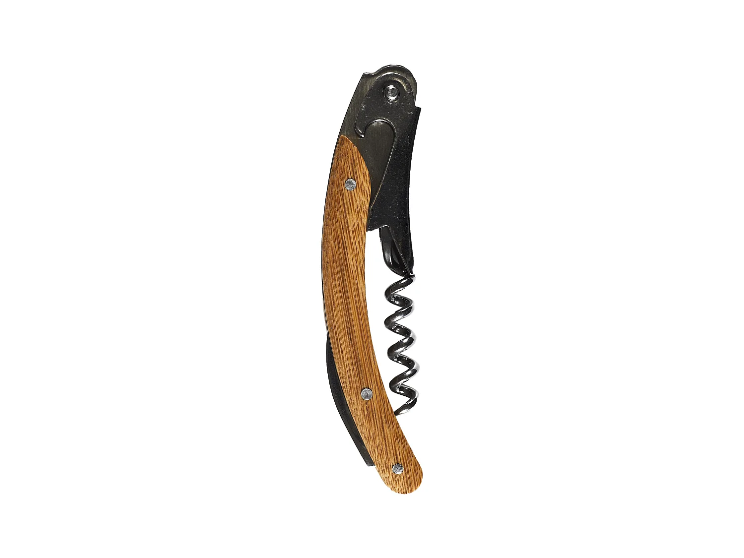 Support A Bouteille Et Tire Bouchon Acacia Marron