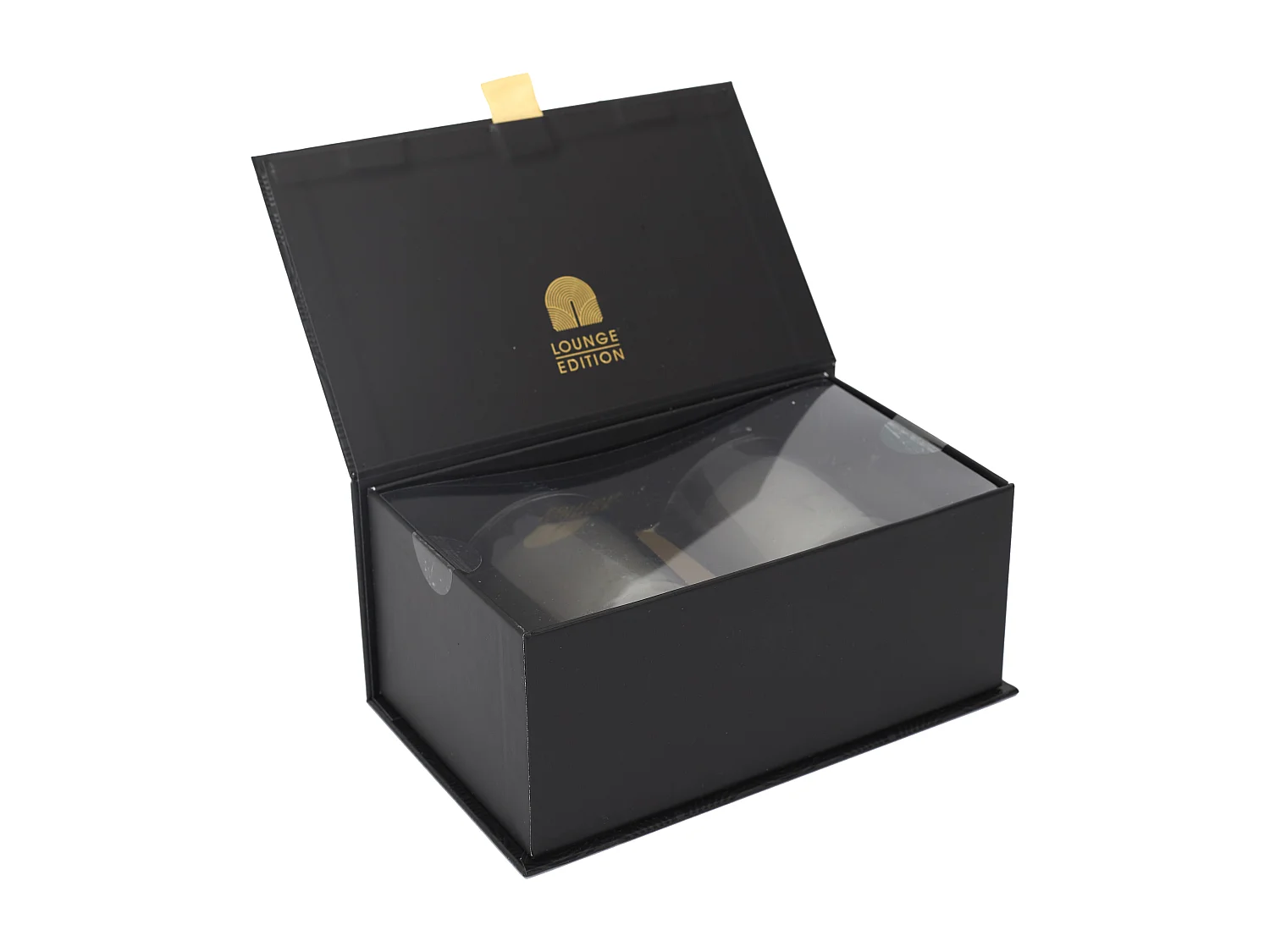 Bougie Parfumee X2 Coffret Lounge Noir, Or