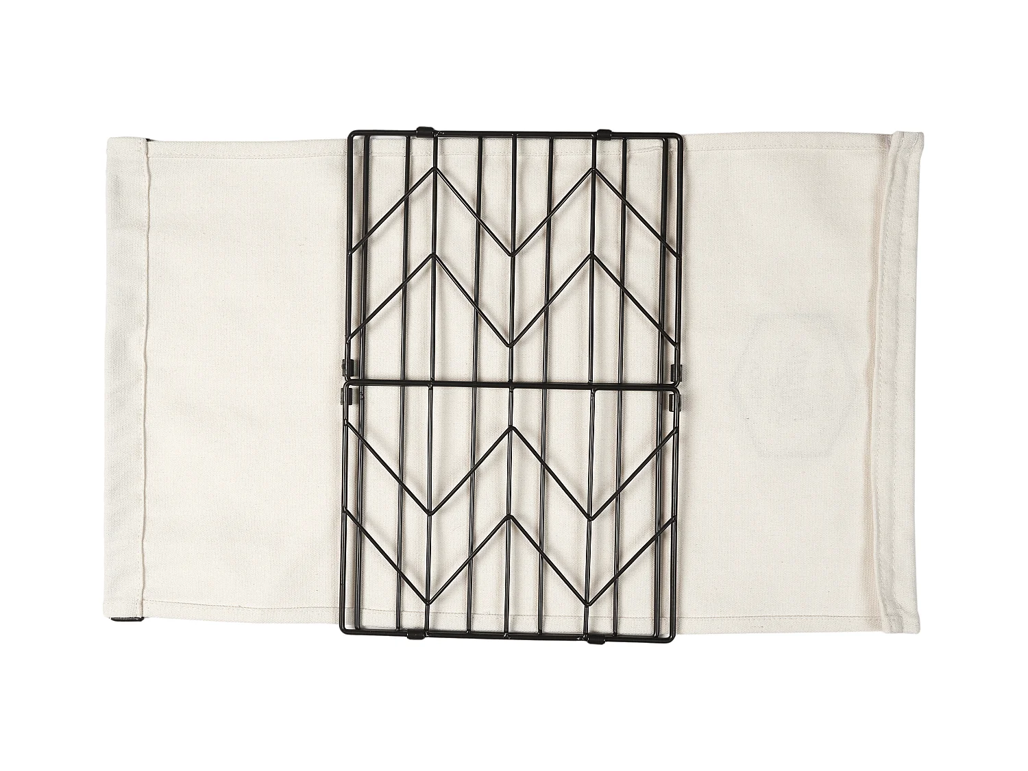 Bac De Rangement Pliable Taille S Noir, Beige