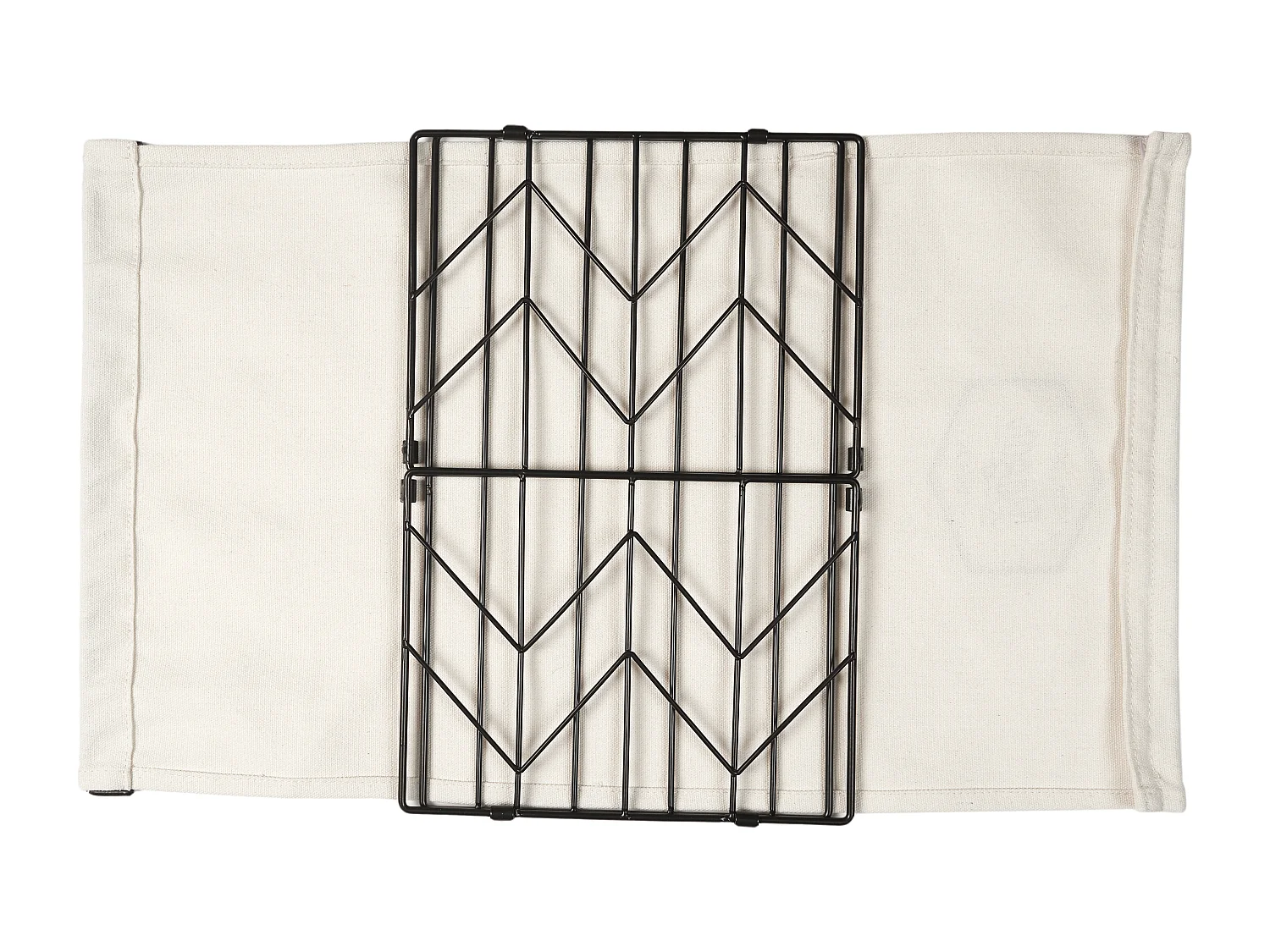 Bac De Rangement Pliable Taille S Noir, Beige