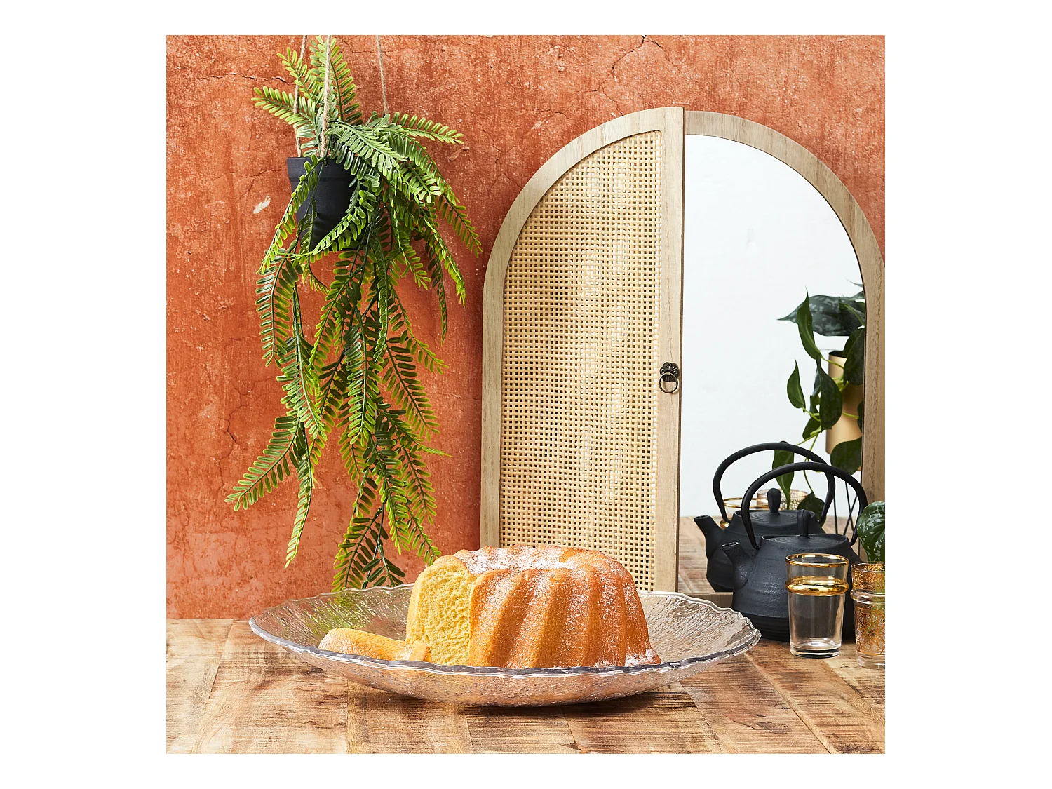 Grand Plateau Rond Plastique D42.5cm Sabah Transparent