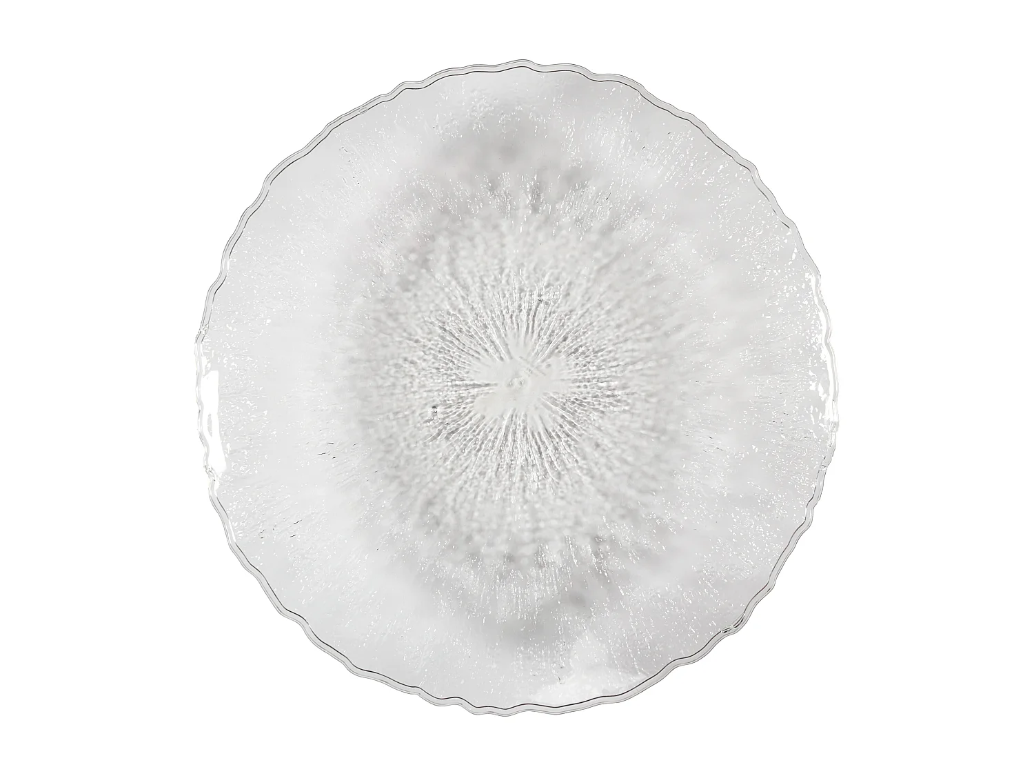 Grand Plateau Rond Plastique D42.5cm Sabah Transparent