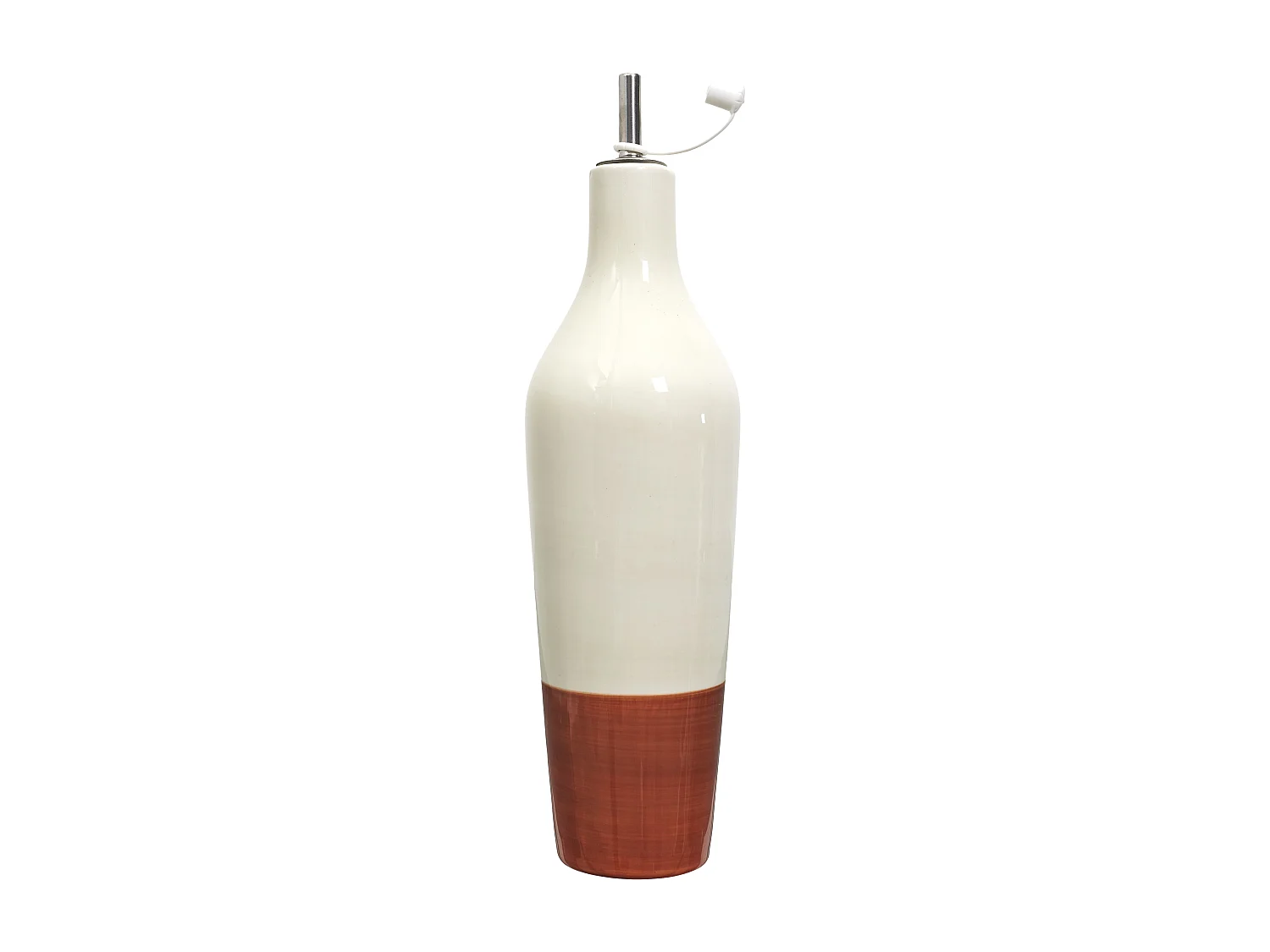 Huilier Ceramique Bicolore 670ml Orange, Blanc