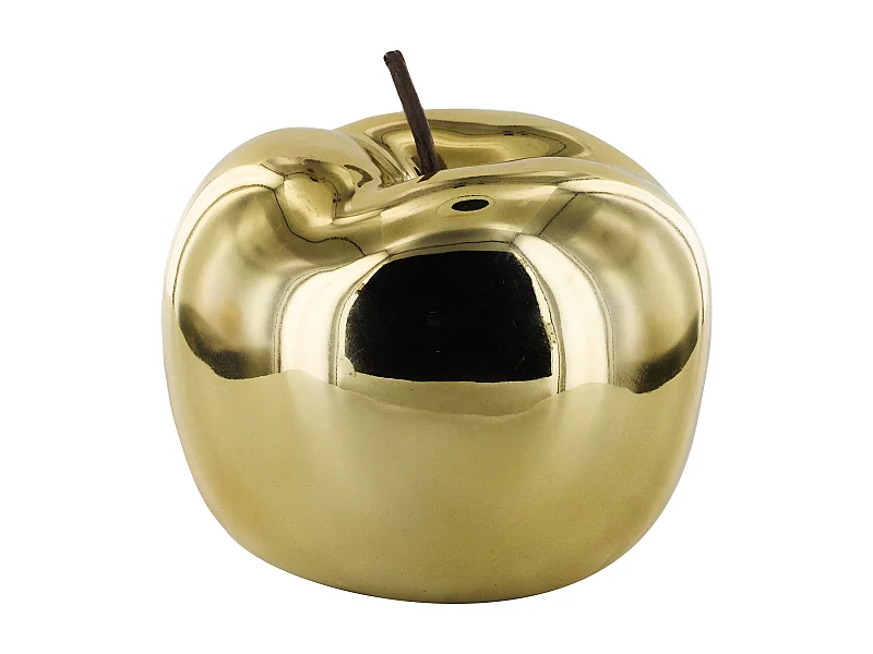 Statue Pomme Dore H13cm Or