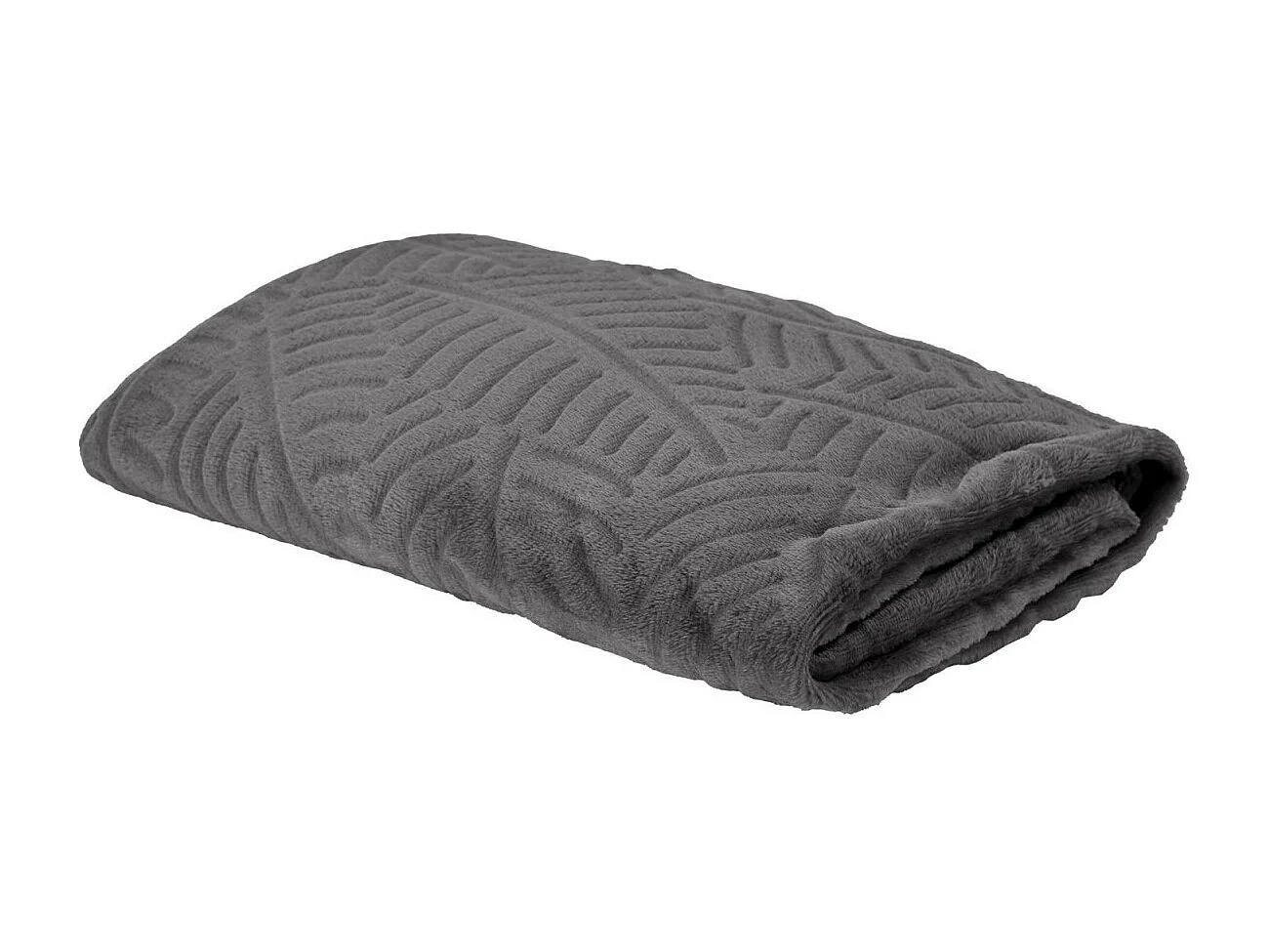 Plaid Flanelle Embosse 120x150cm Gris