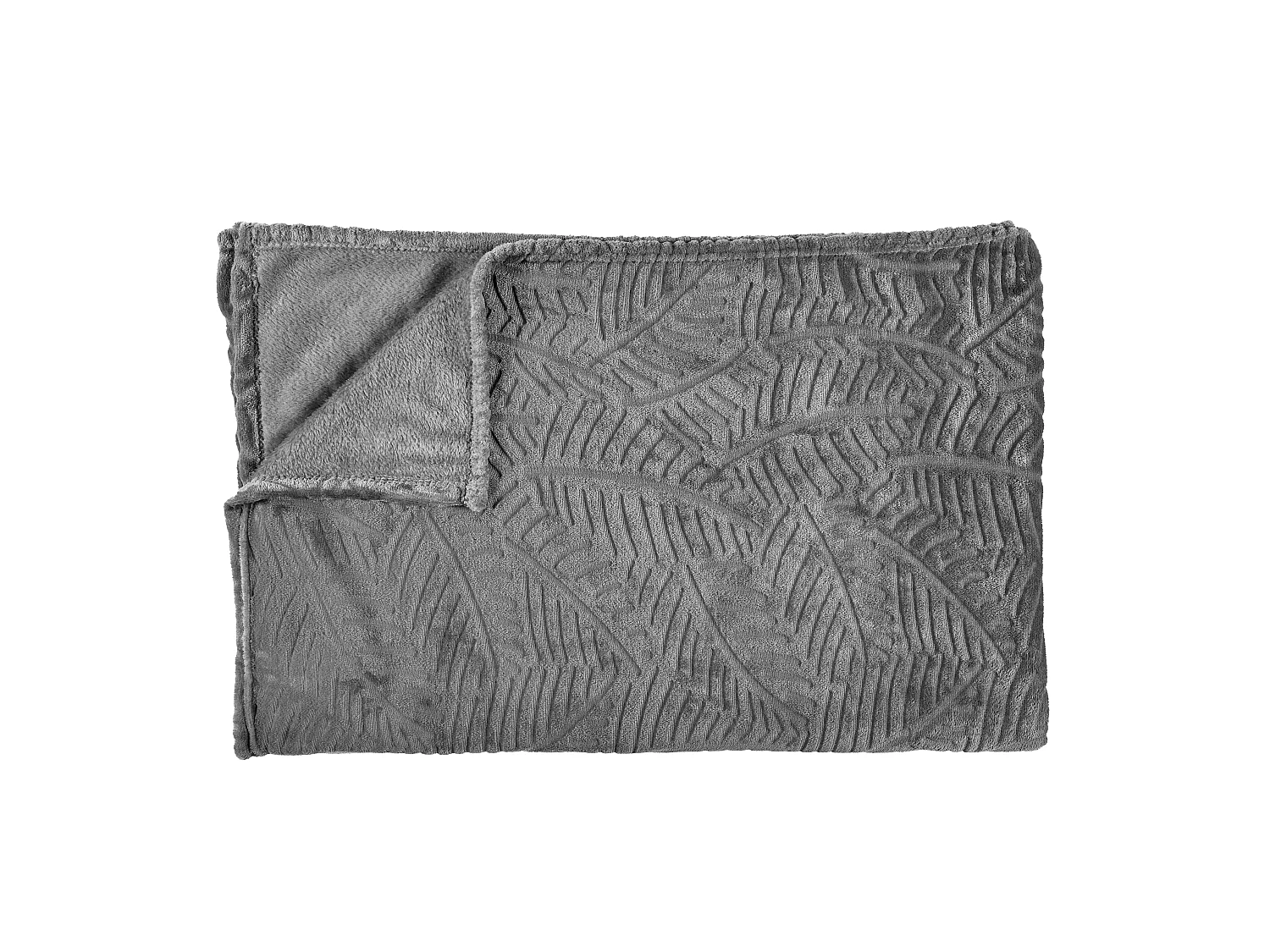 Plaid - HOME DECO FACTORY - Embossé - Flanelle - Gris