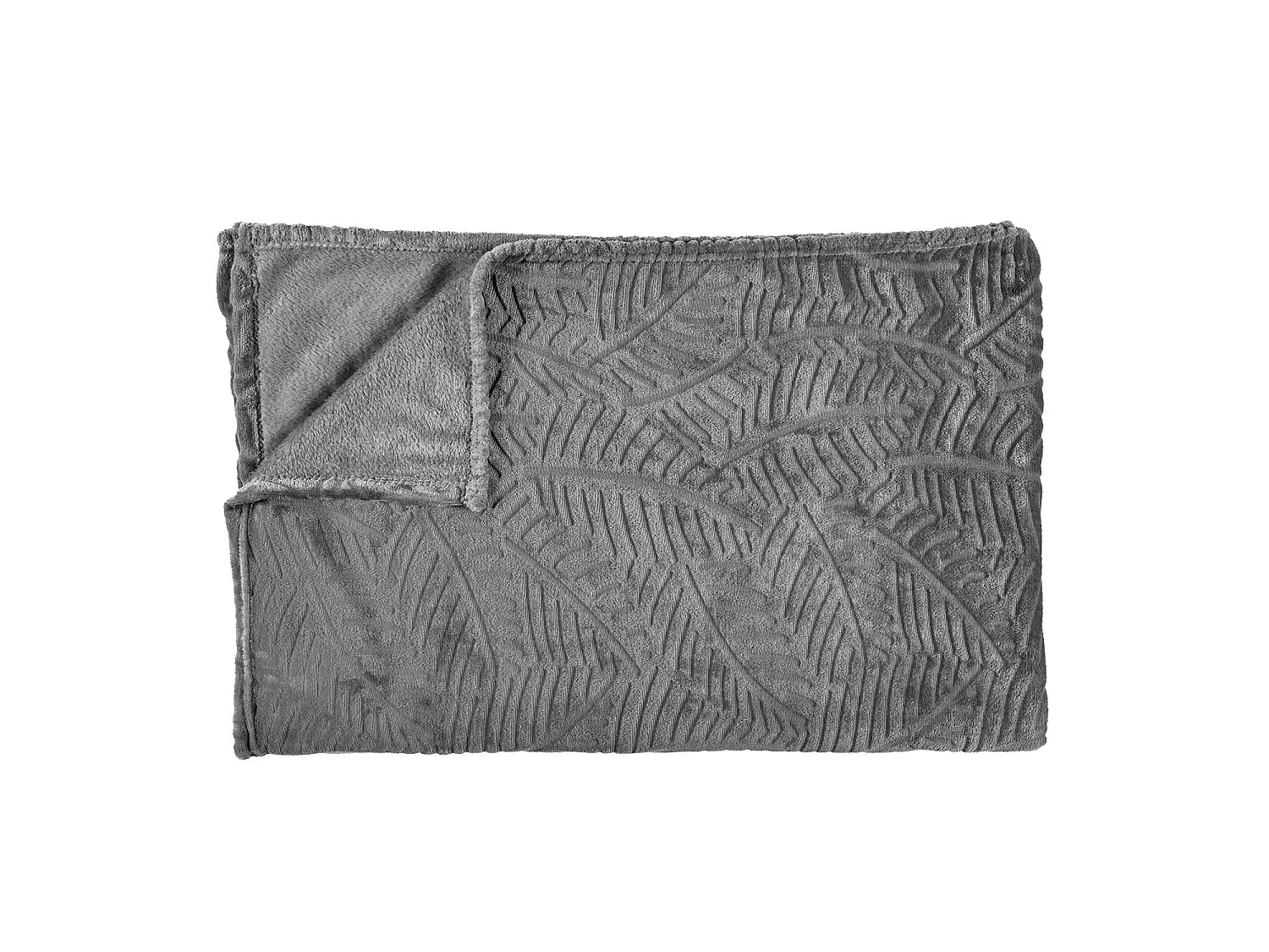 Plaid - HOME DECO FACTORY - Embossé - Flanelle - Gris