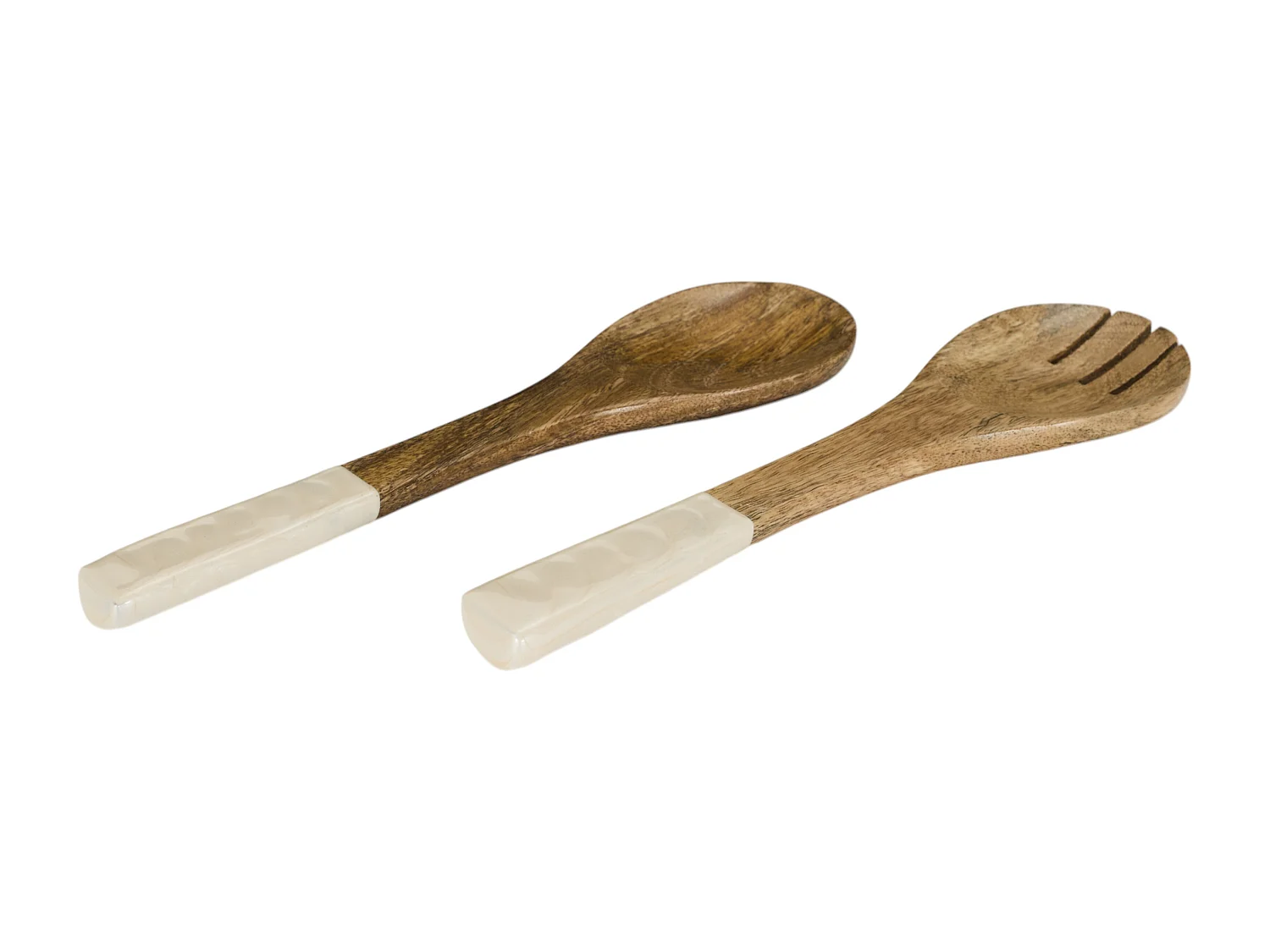 Couverts A Salade Manguier Nerina Marron, Beige