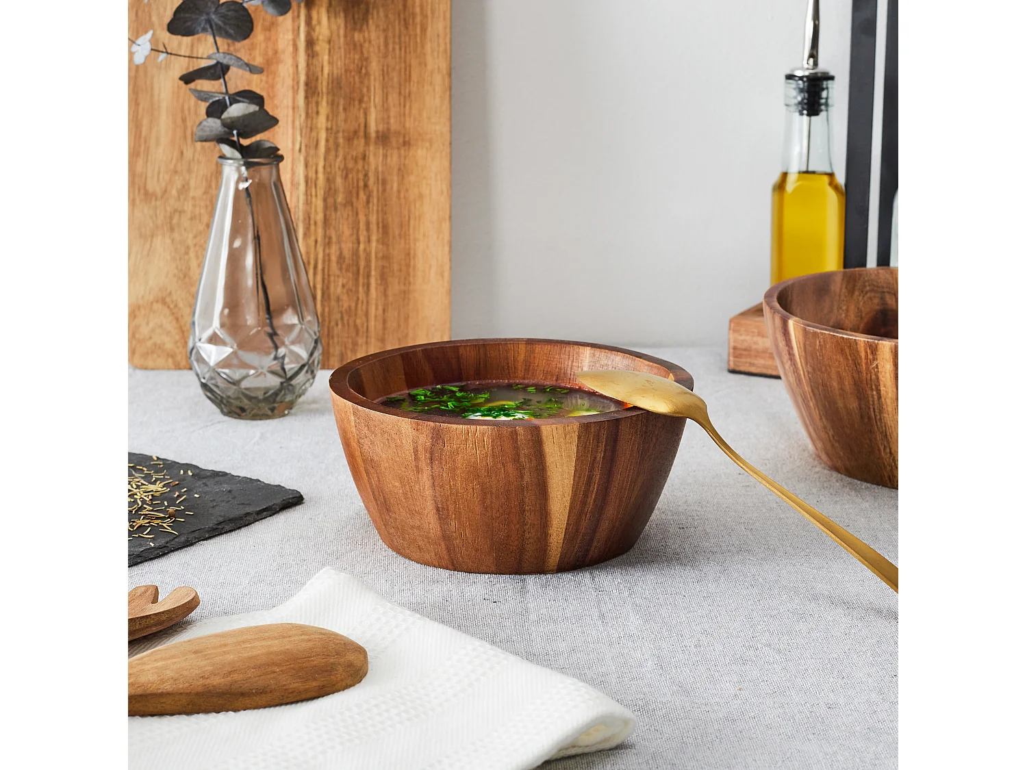 Saladier Acacia D16cm M7 Marron