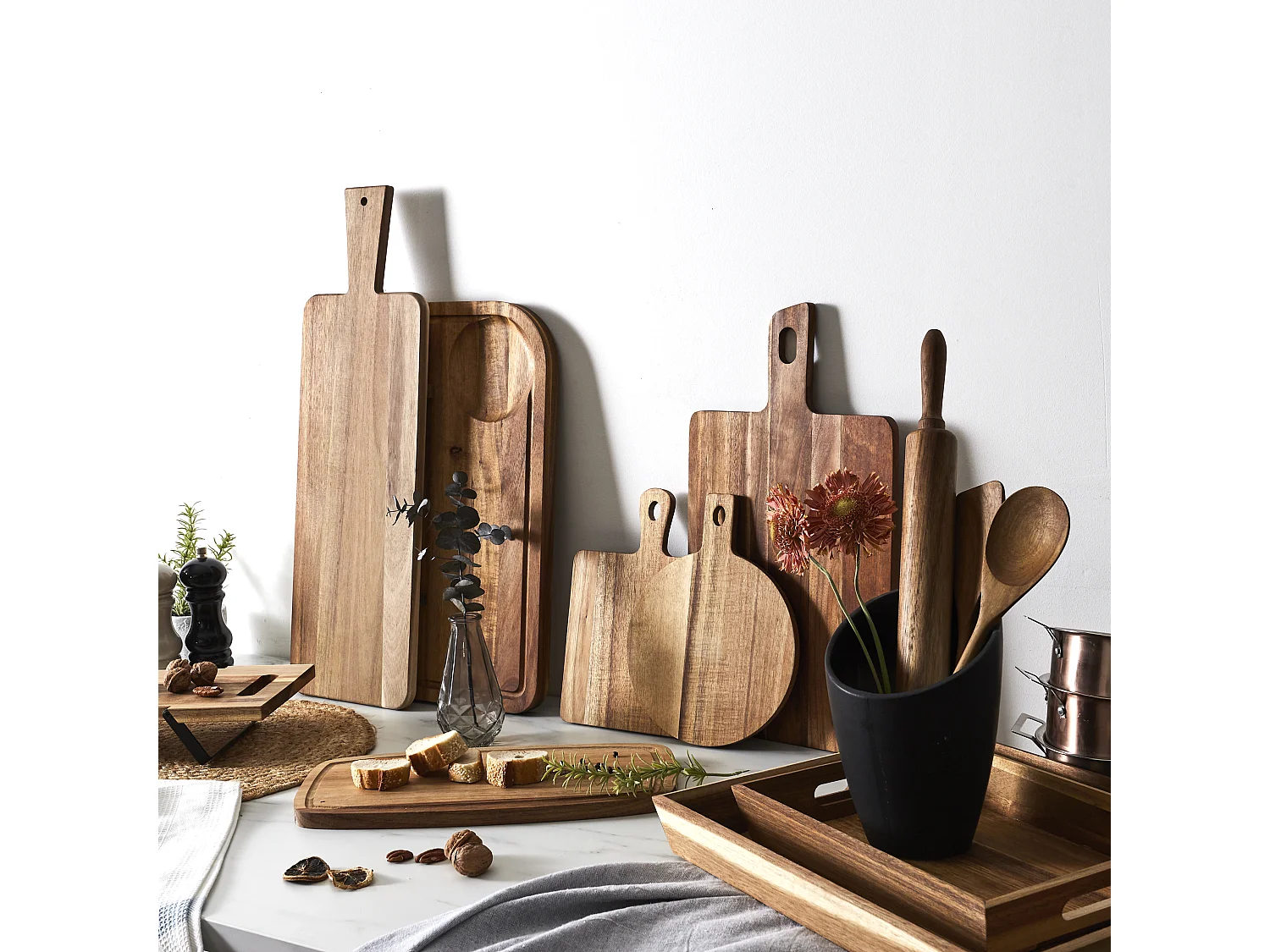 Rouleau Patissier Acacia M12 Marron