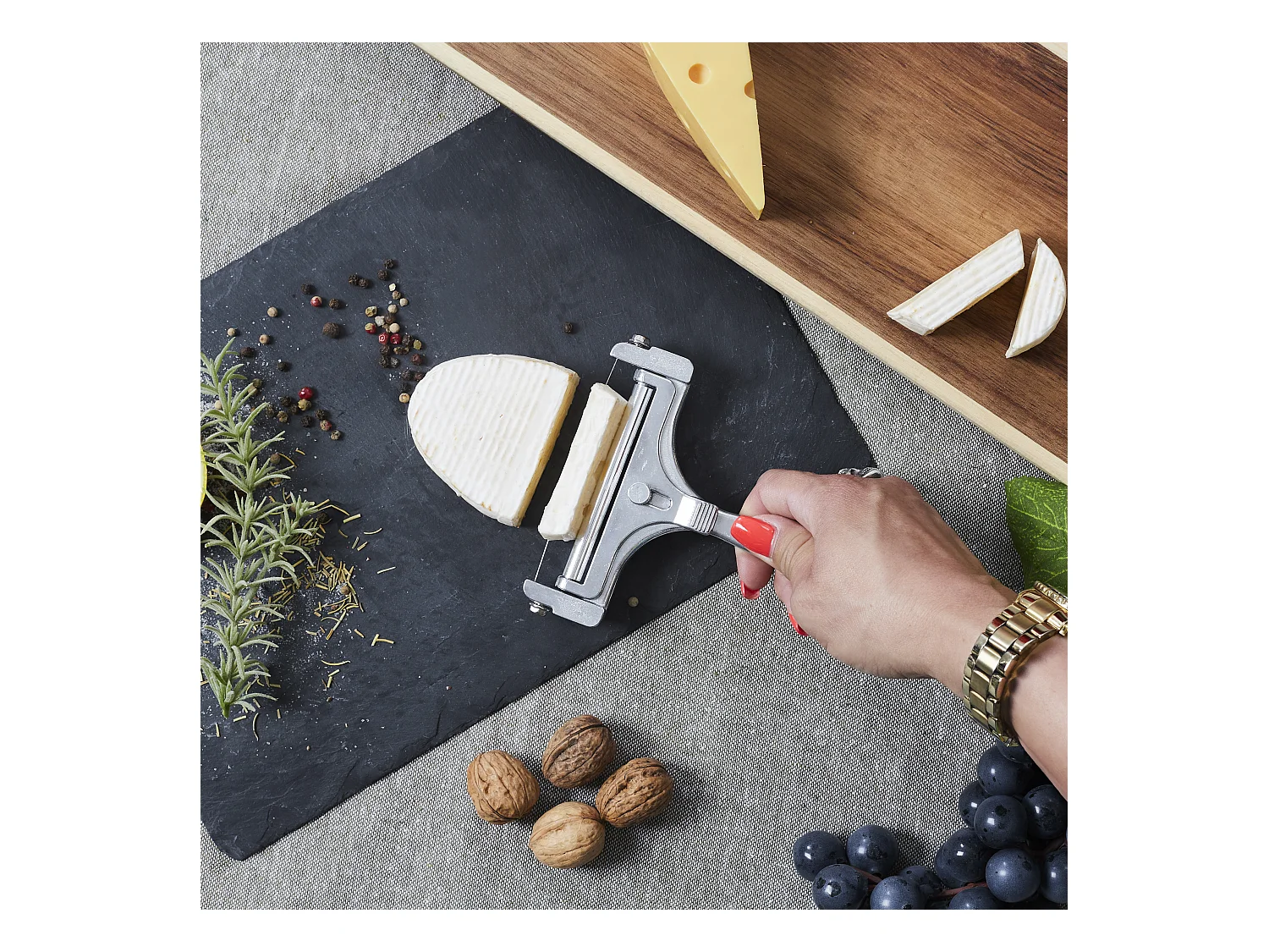 Trancheuse Foie Gras Fromage Reglable Gris