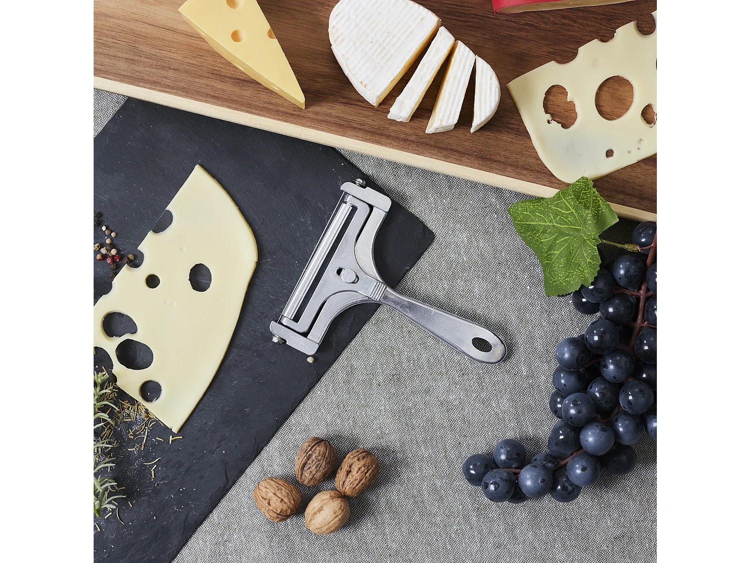 Trancheuse Foie Gras Fromage Reglable Gris