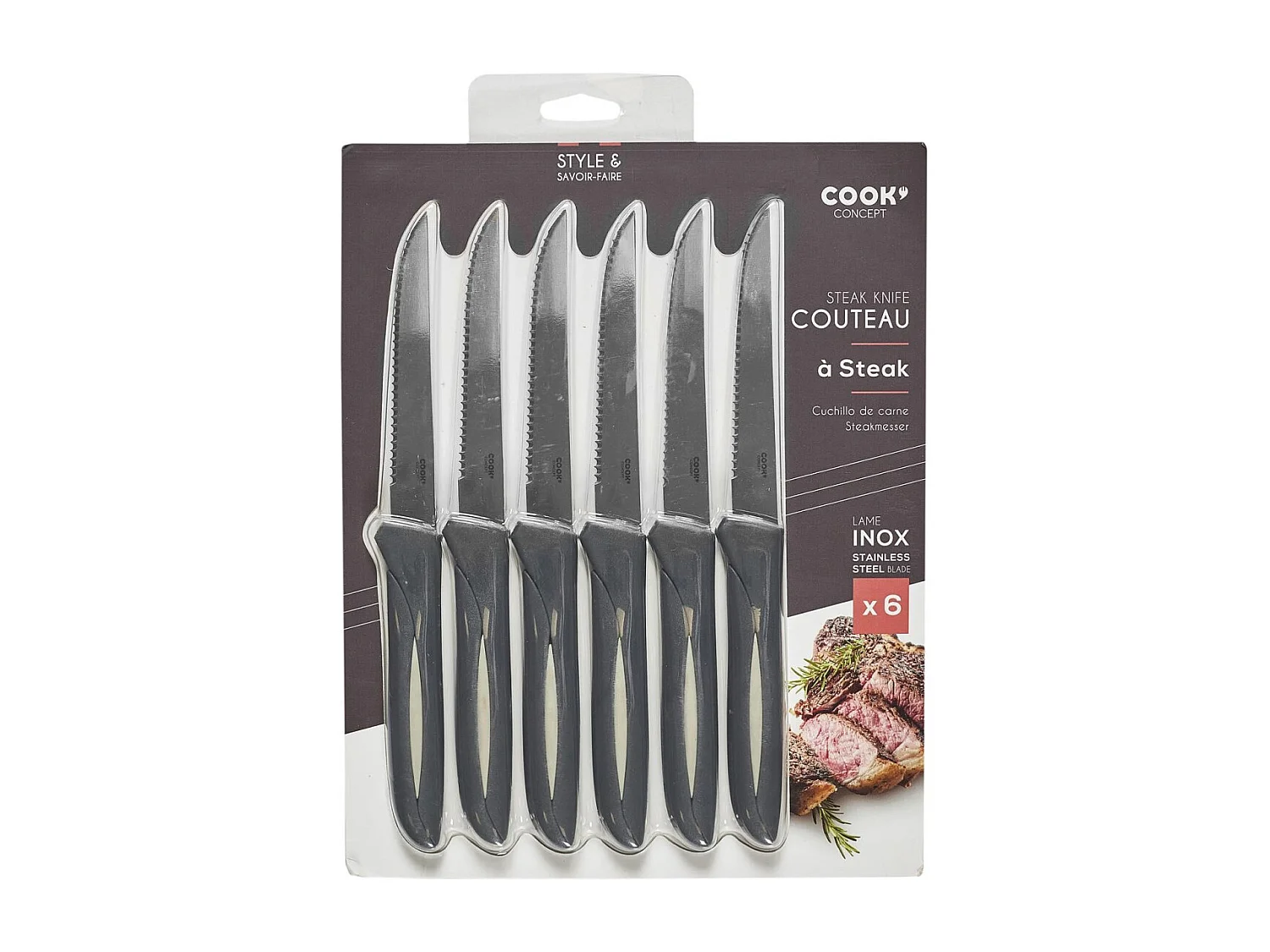 Couteau A Steak X6 Gris