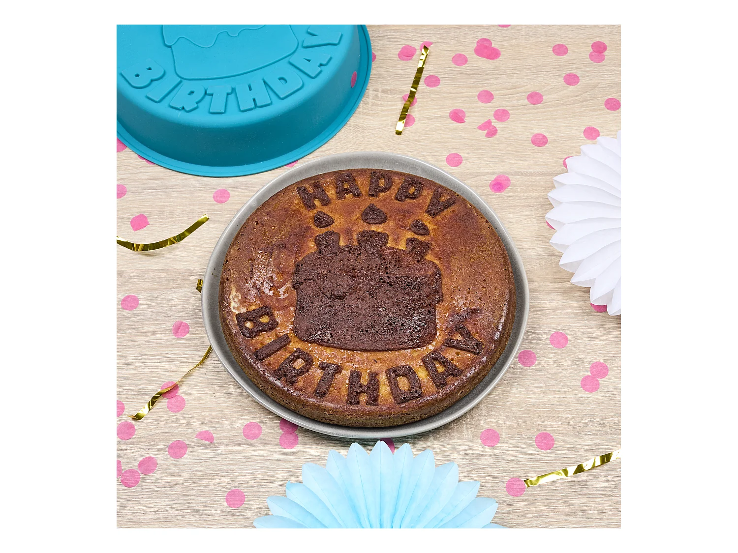 Moule Silcone Anniversaire D26cm Violet