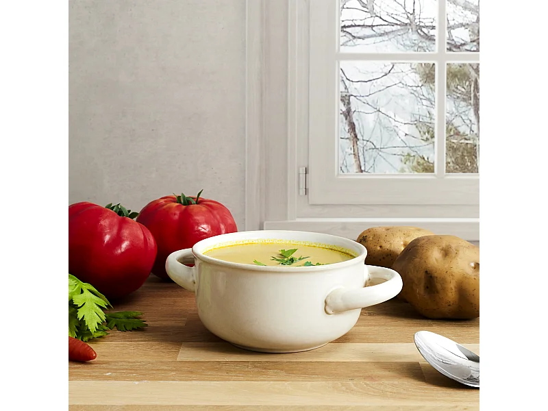 Bol A Soupe Gres Du Temps Gris