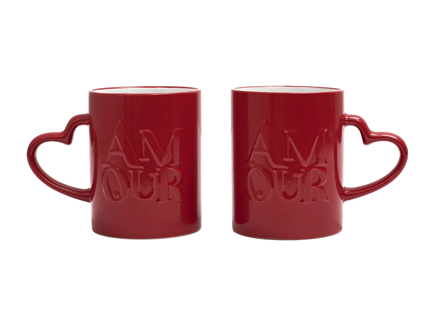 Mug Amour Lot 2 Rouge Rouge
